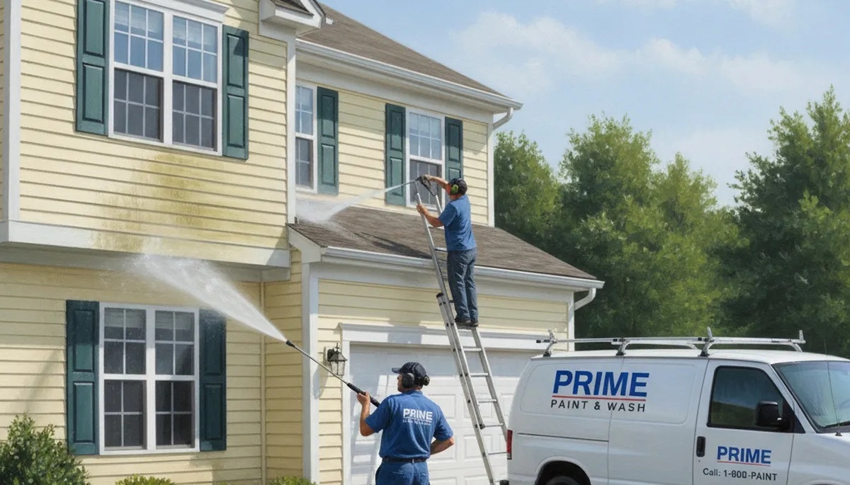Vinyl siding pressure cleaning service in Bakersfield, CA by Bakersfield Paint Pros